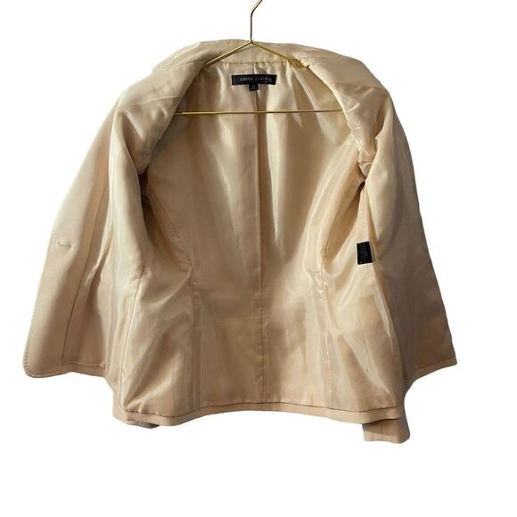 Anne Klien Cream Single Button Blazer Size 8P - Picture 9 of 13